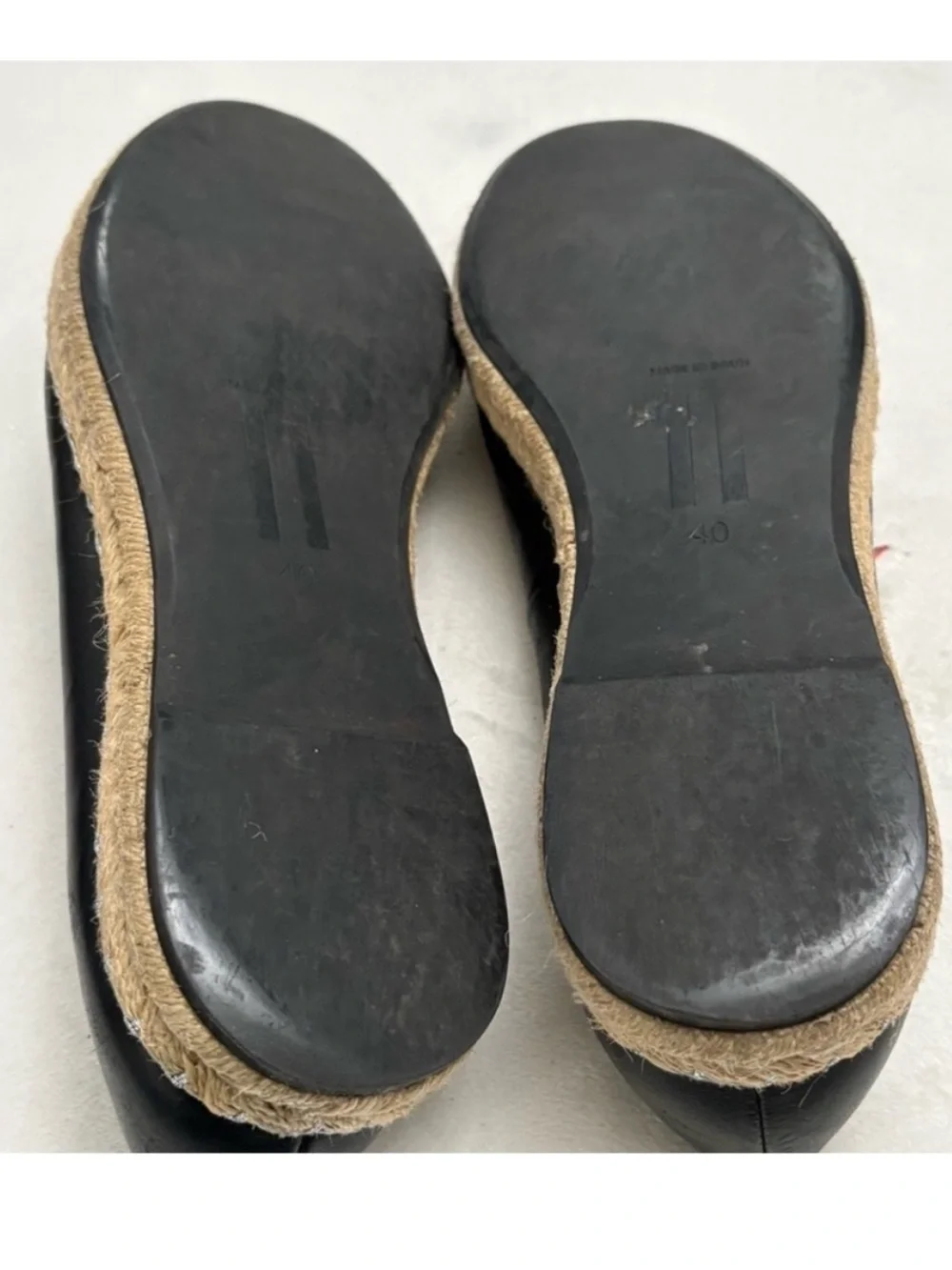 Miista Black Star-Embroidered Espadrille Flats Size 40